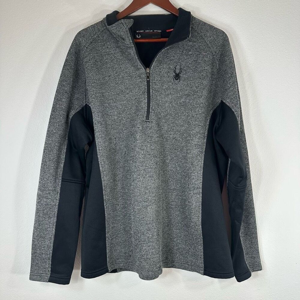 Spyder Fleece‎ Lined Quarter Zip Pullover Sweatshirt Men’s XXL Thermal Outdoor